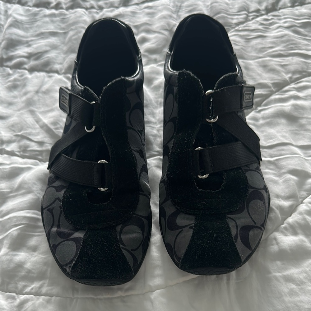 Coach Black and Gray Slip-On Sneakers - Picture 3 of 5